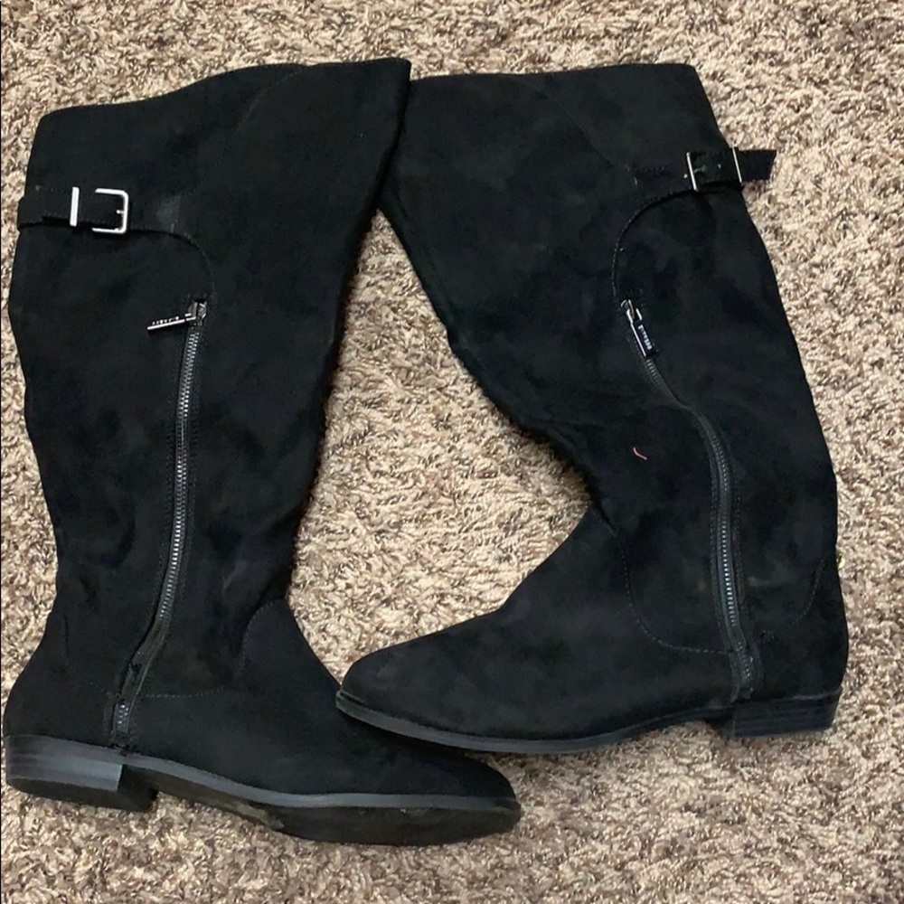 Black Suede Riding boots